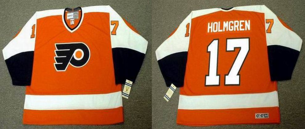2019 Men Philadelphia Flyers #17 Holmgren Orange CCM NHL jerseys->philadelphia flyers->NHL Jersey